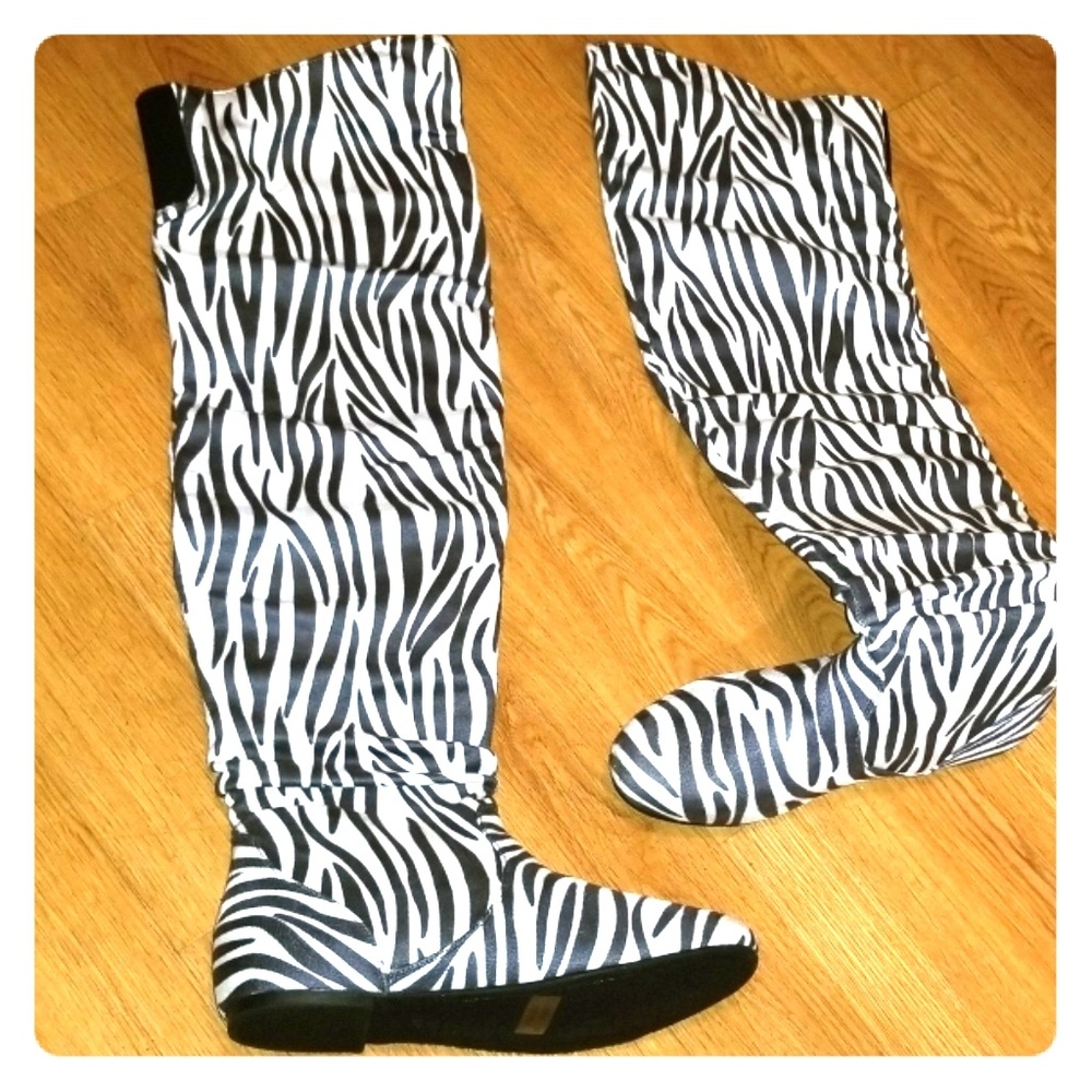 Zebra print boots